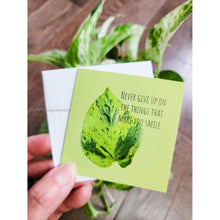 Load image into Gallery viewer, 10 Assorted Blank Plant Cards: 3&quot; x 3&quot; with assorted envelopes
